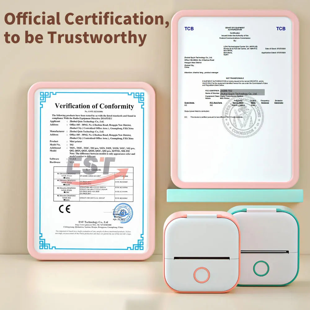 Phomemo-Portable Mini Thermal Printer, T02 Pocket Label Printer, DIY Self-adhesive Sticker Label Machine, Various Paper