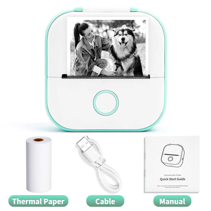Phomemo-Portable Mini Thermal Printer, T02 Pocket Label Printer, DIY Self-adhesive Sticker Label Machine, Various Paper